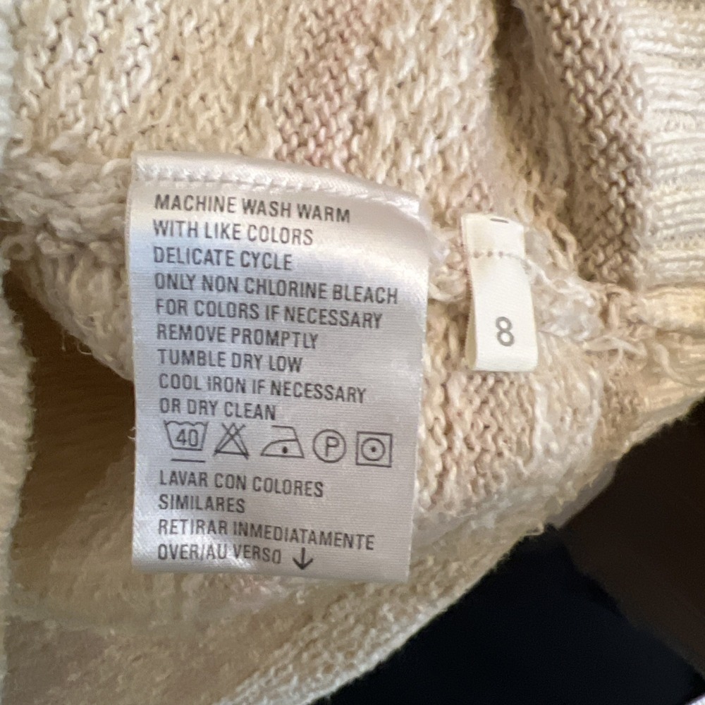 Liz Claiborne Liz & Co Fair Isle Mock Neck Sweater Women's XL Cream Cottagecore - Picture 6 of 8